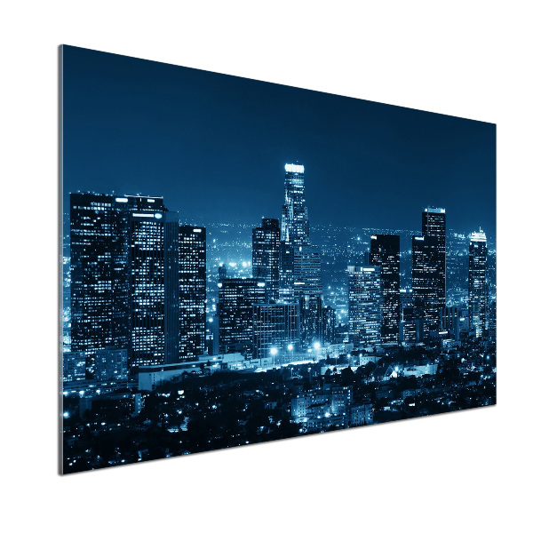 Spatscherm keuken Los Angeles 's nachts