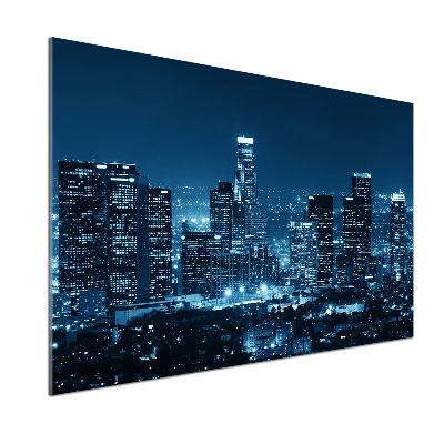 Spatscherm keuken Los Angeles 's nachts