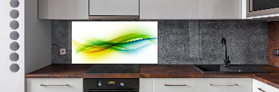 Spatscherm keuken Abstracte golven