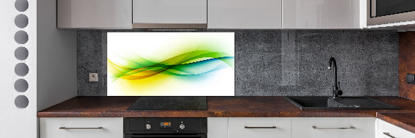 Spatscherm keuken Abstracte golven