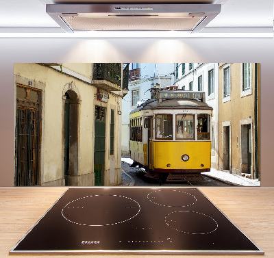 Glazen achterwand keuken Tram vanuit Lissabon