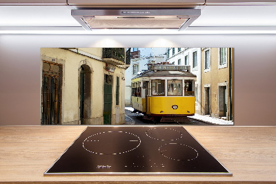 Glazen achterwand keuken Tram vanuit Lissabon