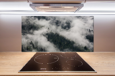 Spatscherm keuken Mist boven het bos