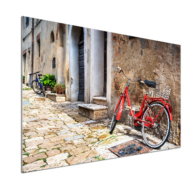 Panel do kuchni Czerwony rower