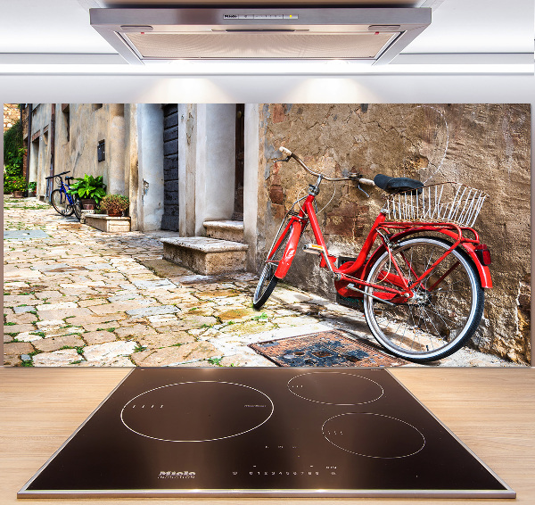 Achterwand keuken Rode fiets
