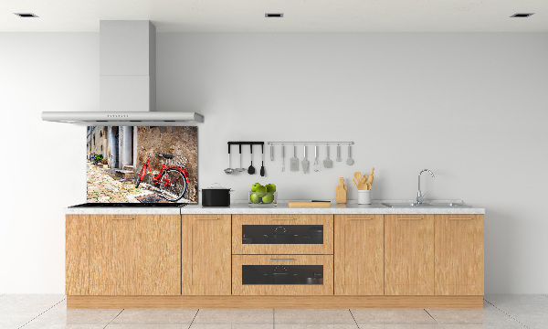 Achterwand keuken Rode fiets