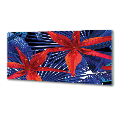 Panel do kuchni Tropikalne kwiaty