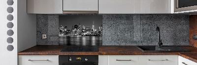 Achterwand keuken Manhattan 's nachts