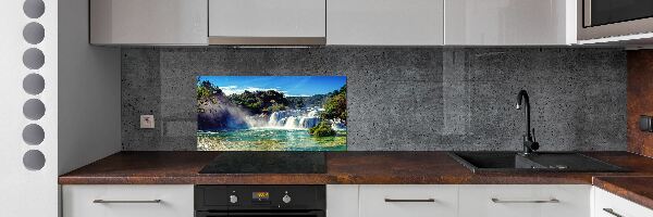 Glazen achterwand keuken Krka-watervallen