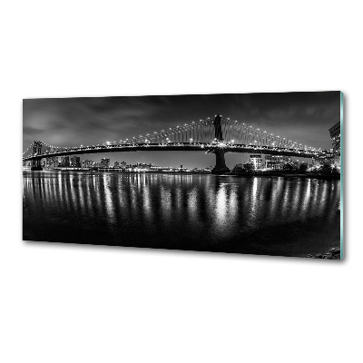 Spatscherm keuken Manhattan 's nachts