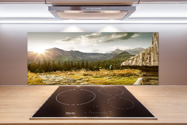 Achterwand keuken Huis in de bergen