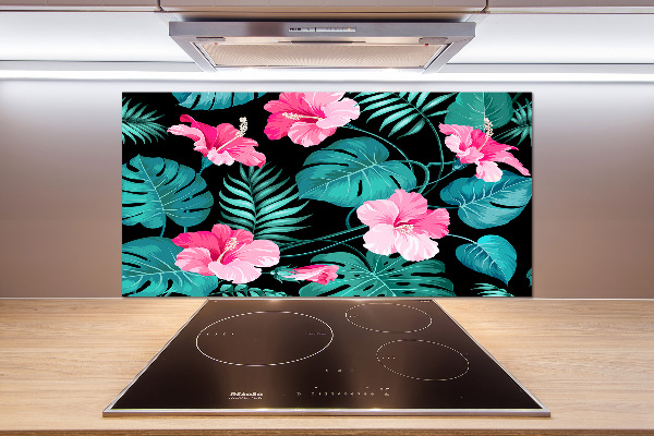 Keuken achterwand Tropische bloemen