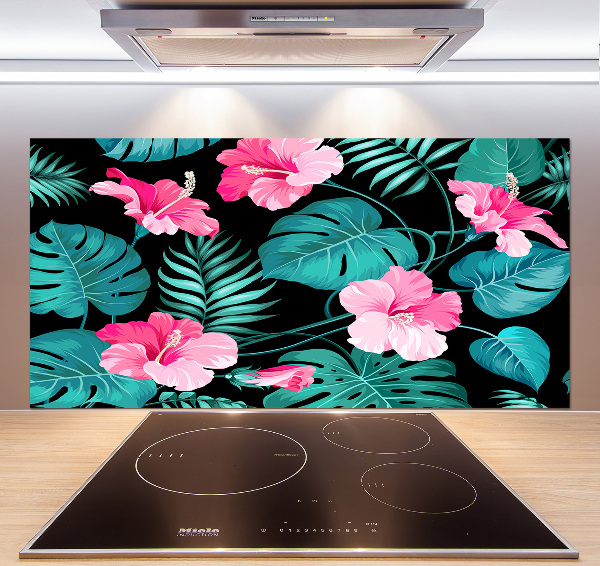 Keuken achterwand Tropische bloemen