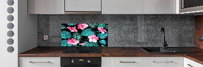 Keuken achterwand Tropische bloemen