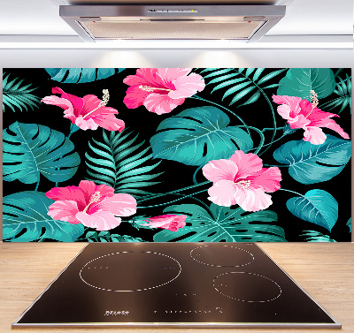 Keuken achterwand Tropische bloemen