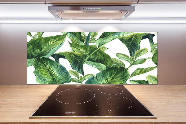 Glazen achterwand keuken Bladeren