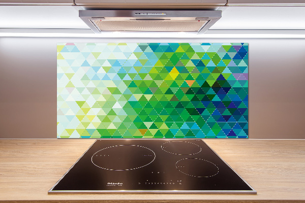 Spatplaat keuken Abstracte driehoeken