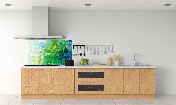 Spatplaat keuken Abstracte driehoeken