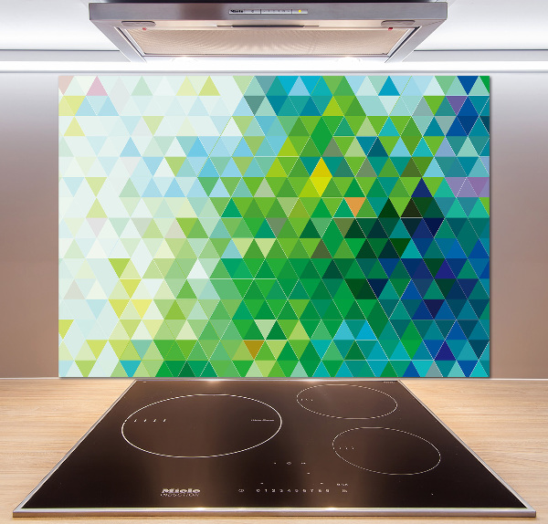 Spatplaat keuken Abstracte driehoeken