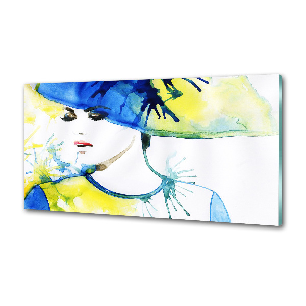 Keuken achterwand Vrouw met een hoed