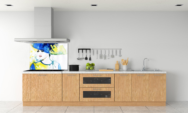 Keuken achterwand Vrouw met een hoed