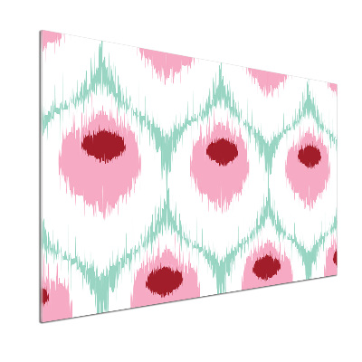 Glazen achterwand keuken Pauwenpatroon