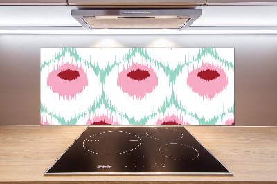 Glazen achterwand keuken Pauwenpatroon