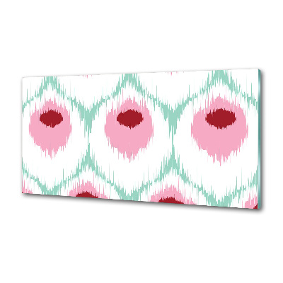 Glazen achterwand keuken Pauwenpatroon