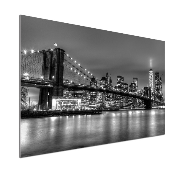 Glazen achterwand keuken Brooklynbrug