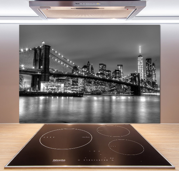 Glazen achterwand keuken Brooklynbrug