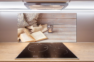 Glazen achterwand keuken Ontspannen met een boek