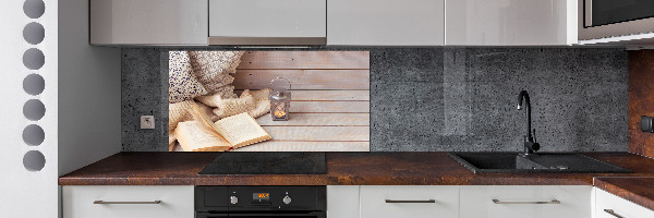 Glazen achterwand keuken Ontspannen met een boek