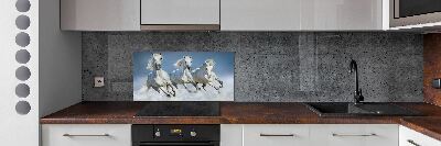 Keuken achterwand Paarden in galop