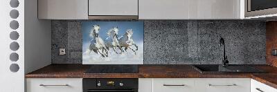 Keuken achterwand Paarden in galop