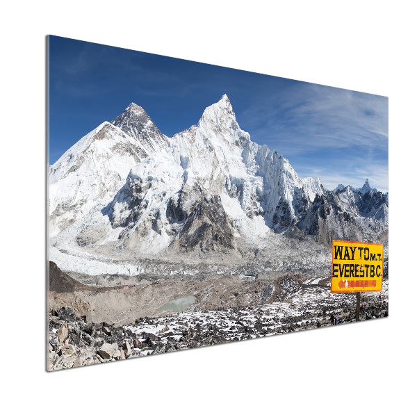 Glazen achterwand keuken Mount Everest