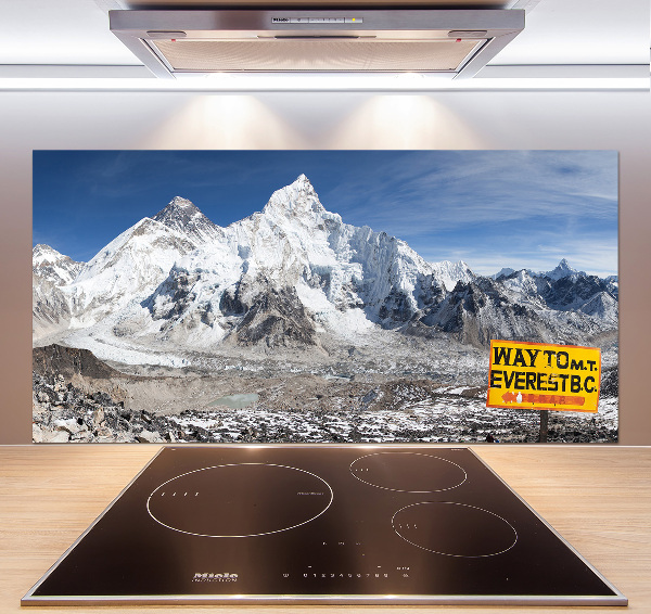 Glazen achterwand keuken Mount Everest