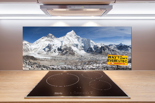 Glazen achterwand keuken Mount Everest