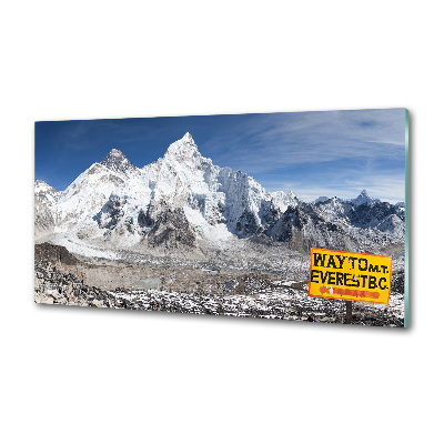 Glazen achterwand keuken Mount Everest