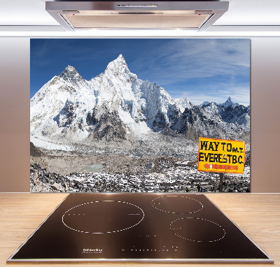 Glazen achterwand keuken Mount Everest
