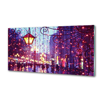 Spatplaat keuken Lichten in de stad