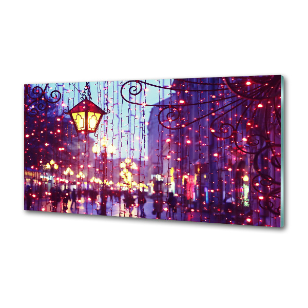 Spatplaat keuken Lichten in de stad