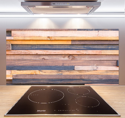 Achterwand keuken Houten muur