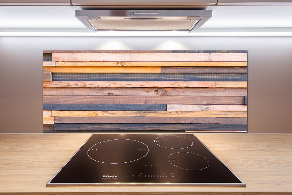 Achterwand keuken Houten muur