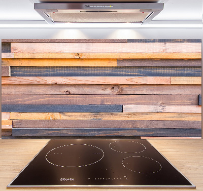 Achterwand keuken Houten muur