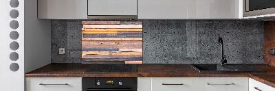 Achterwand keuken Houten muur