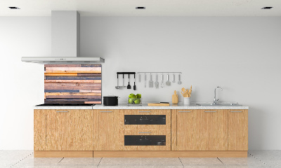 Achterwand keuken Houten muur