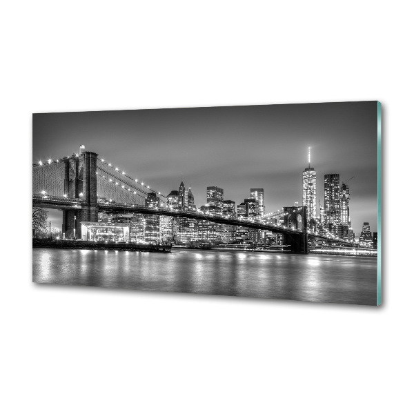 Glazen achterwand keuken Brooklynbrug