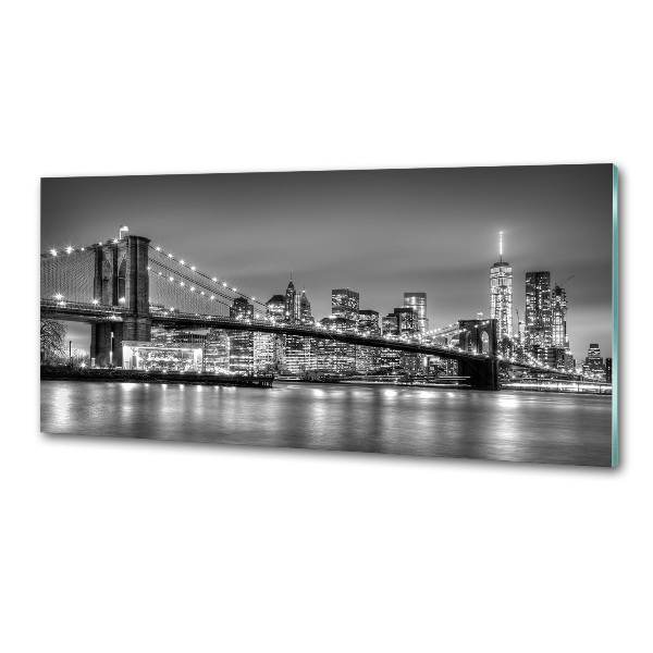 Glazen achterwand keuken Brooklynbrug