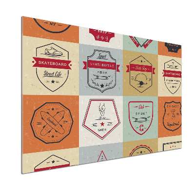 Spatscherm keuken Skateboardborden