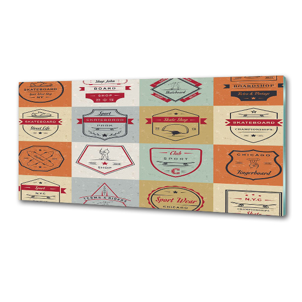 Panel do kuchni Deskorolka znaki